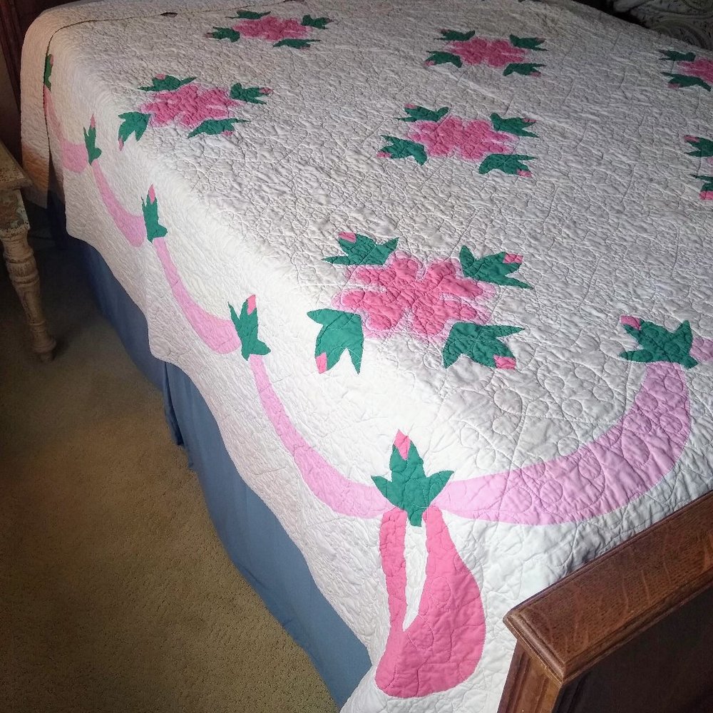 Vintage Handmade Cotton Quilt
